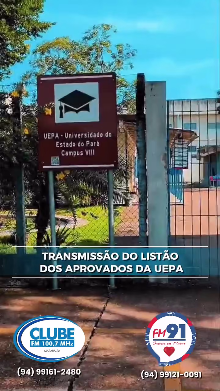 Transmissão do listão dos aprovados